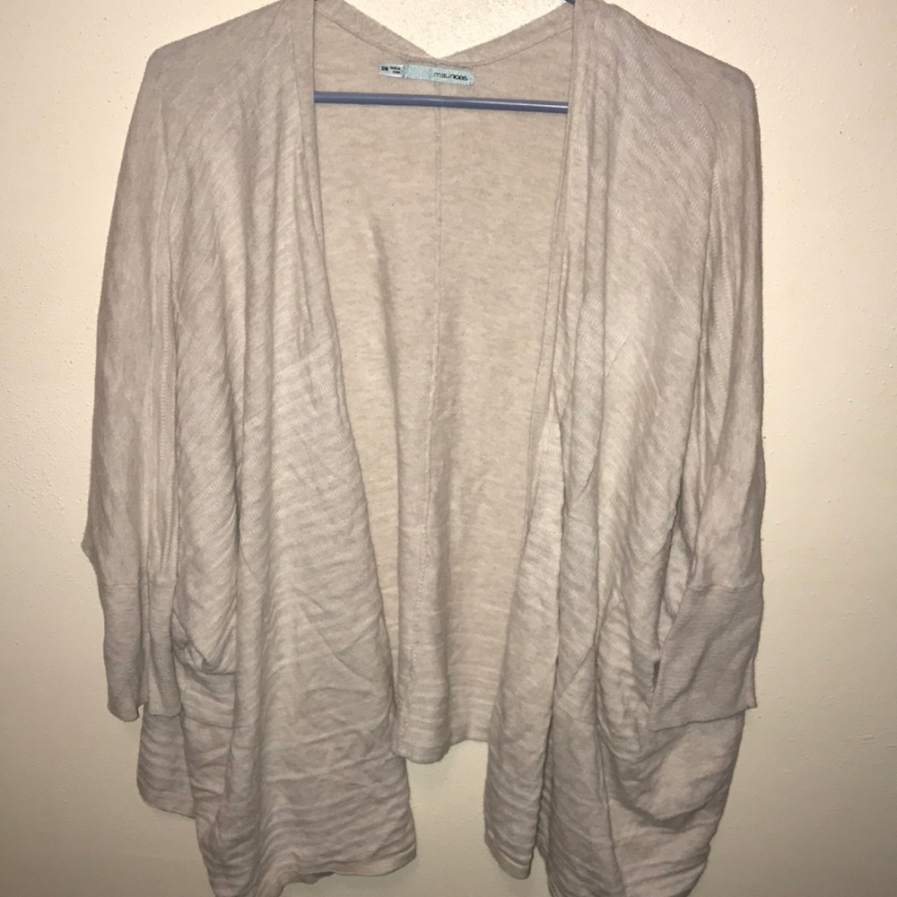 3/4 Sleeve cream cardigan